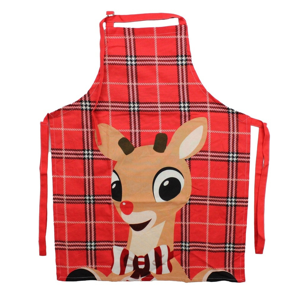 Rudolph The Red Nosed Reindeer Kitchen Christmas Cooking Apron NWT